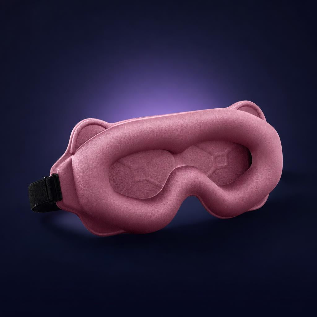 DREAMORA mascara de dormir 3D color rosa palo